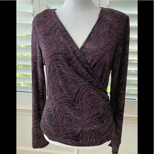 Sparkle Faux-Wrap Top🎄